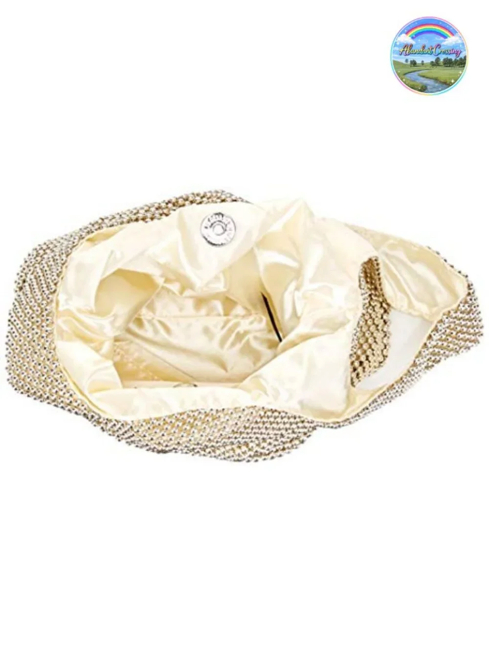 Jessica McClintock Mesh Evening Bag Clutch Ring Handle Formal Purse